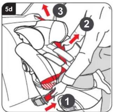 Britax-Römer MultiTech III - Installation of your child seat (facing forward) with seatbelts - 4
