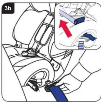 Britax-Römer MultiTech III - Instalación del asiento infantil (orientado hacerás) en un asiento trasero central - 2