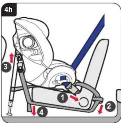 Britax-Römer MultiTech III - Einbau Ihres Kindersitzes (rückwärts gerichtet) in einen Vordersitz - 8