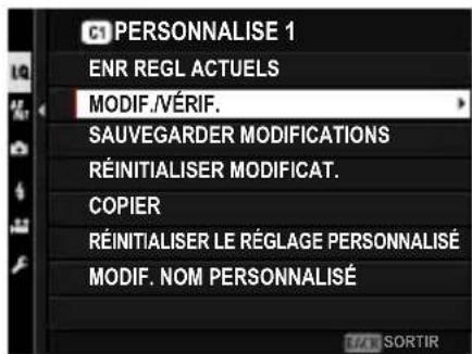 FUJIFILM GFX 50S II - Modificatondesreglagespersonnalisés - 2