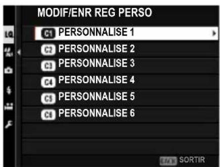 FUJIFILM GFX 50S II - Enregistrement des réglages actuels - 1