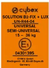 CYBEX Solution B2Fix + Lux - PROIZVOĐAČKA GARANCIJA I PROPISI O ODLAGANJU - 1