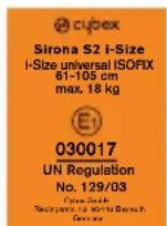 CYBEX Sirona S2 iSize - SERTIFIONTI - 1