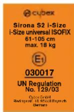 CYBEX Sirona S2 iSize - CERTIFIKACIJA - 1