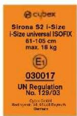 CYBEX Sirona S2 iSize - 인증 - 1