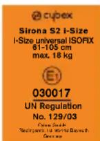 CYBEX Sirona S2 iSize - CERTIFIKACIJA - 1