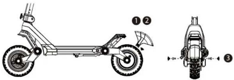 Kugoo Kirin G3 - Assemblage du garde-boue arrière - 1