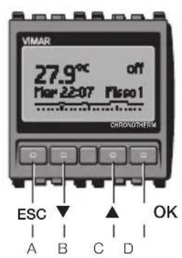Vimar 20445.N - VISTA FRONTALE, COMANDI E DISPLAY. - 1