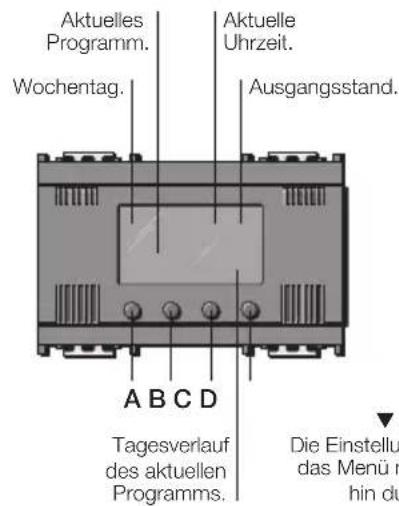 Vimar 16582.B - VORDERANSICHT, TASTEN UND DISPLAY.1. BESCHREIBUNG - 1