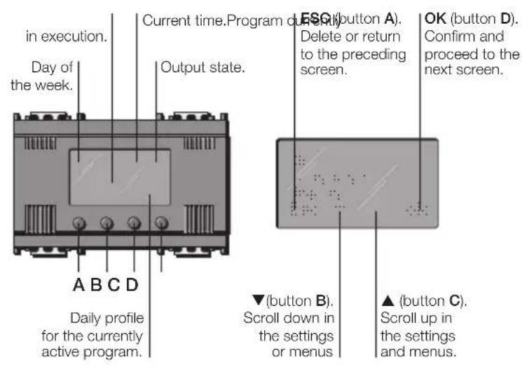 Vimar 16582.B - FRONT VIEW AND VIEW OF CONTROLS - 1