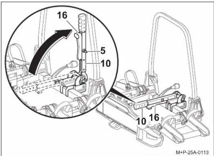 Uebler X21 S - Attaching the bicycle rack to the vehicle - 1