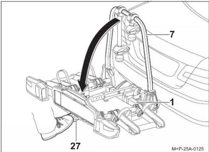 Uebler X21 S - Tilting the bicycle rack back - 1