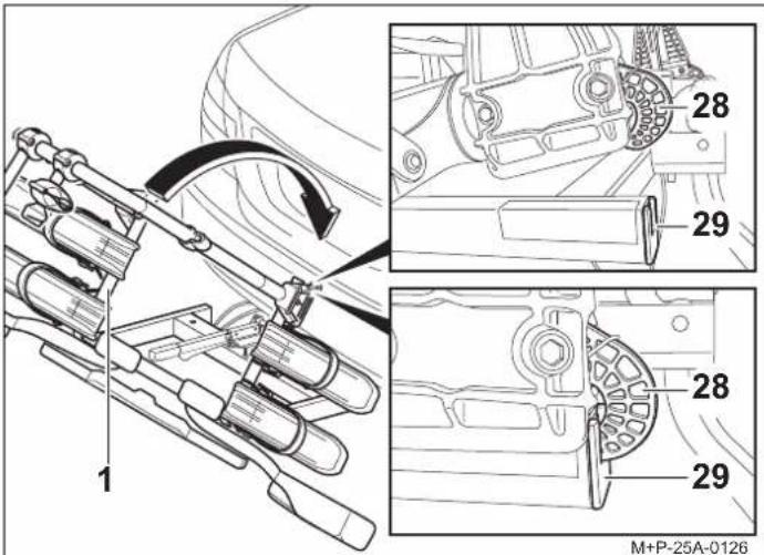 Uebler X21 S - Folding back the bicycle rack - 1