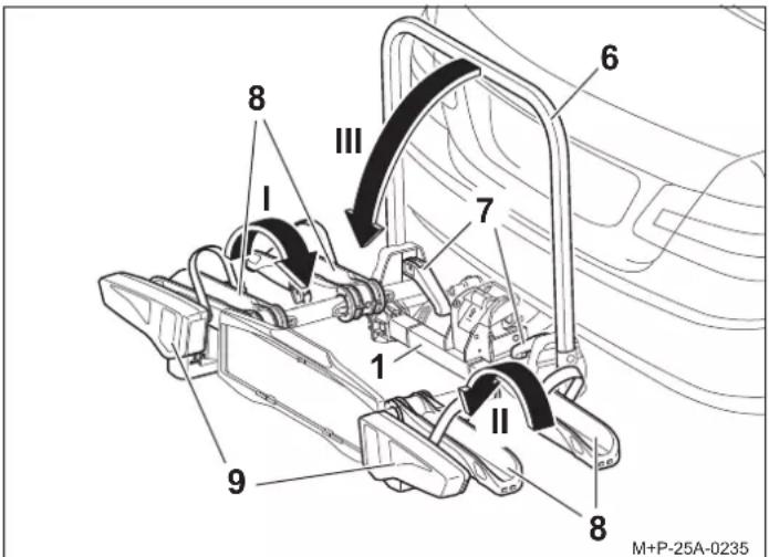 Uebler F14 - Desmontar el portabicicletas del vehiculo - 1