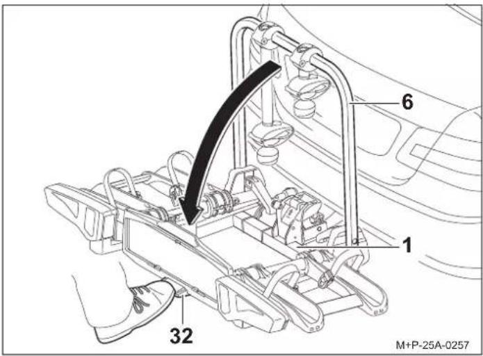 Uebler i31 - Abaissement du porte-vélos - 1