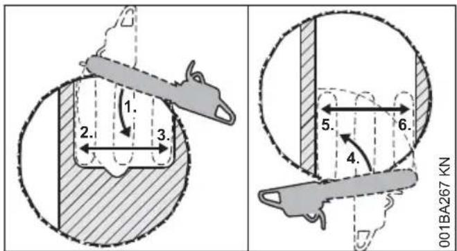 STIHL MS 231 - Taglio di abbattimento con fascia di sostegno (alberi inclinati in avanti) - 3