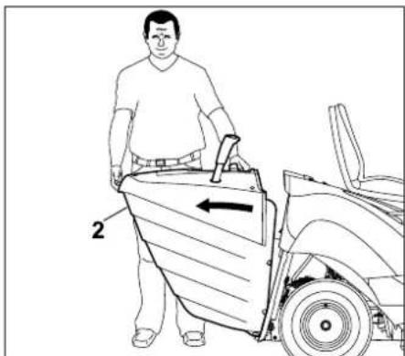 STIHL RT 4082 - Remover a cesta de recolha de relva - 2