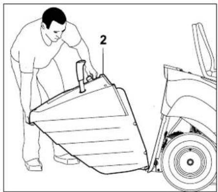 STIHL RT 4082 - Aggancio del cesto di raccolta erba - 2