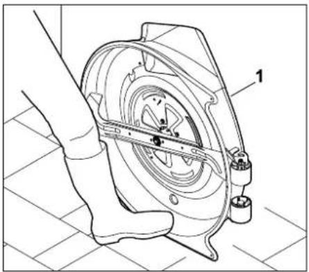 STIHL RT 4082 - Mähwerk für den Prüfvorgang sicher positionieren: - 1