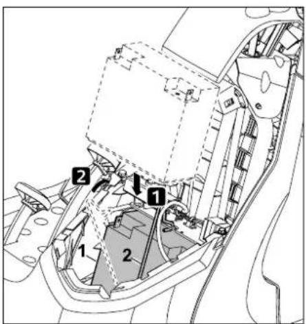 STIHL RT 4082 - Installing the battery: - 1