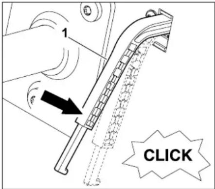 STIHL RT 4082 - Nettoyage du capteur de niveau de remplissage (bac de ramassage) - 1