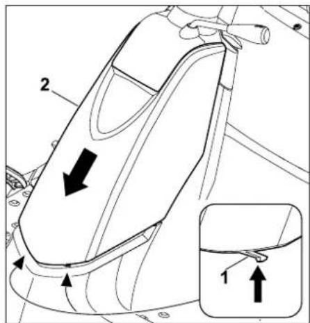 STIHL RT 4082 - Desmontar la cubierta de la columna de direccion - 1