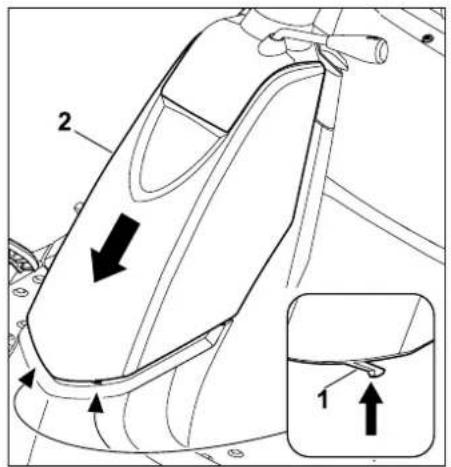 STIHL RT 4082 - Afdekking van de stuurkolom demonteren - 1