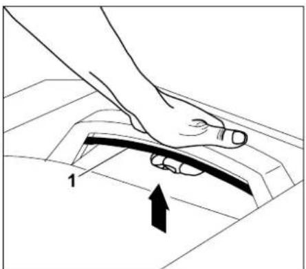 STIHL RT 4082 - Rimozione del cesto di raccolta erba - 1
