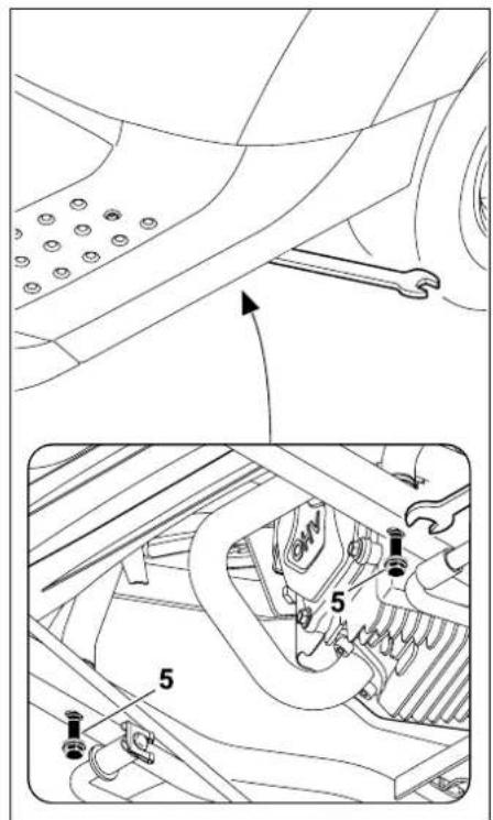 STIHL RT 4082 - Cerrar la cubierta del motor de combustión - 2