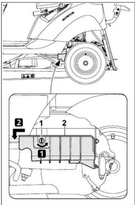STIHL RT 4082 - Desmontaracobertura da correia trapezoidaltraseira - 1