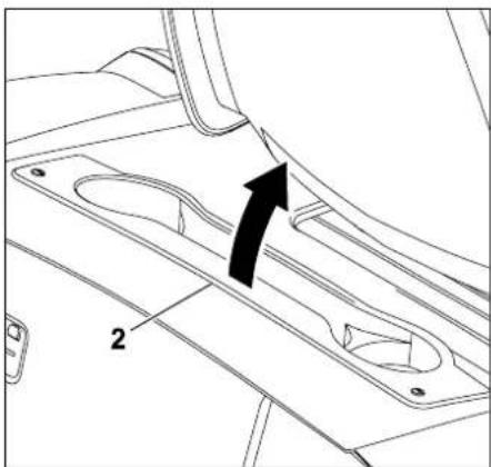 STIHL RT 4082 - Ouverture du compartiment de rangement : - 2