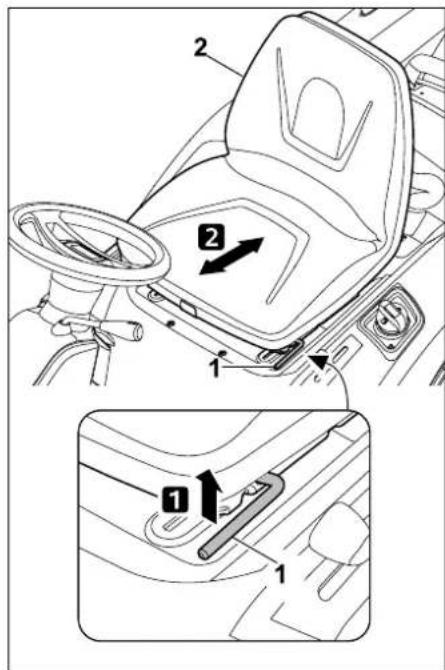 STIHL RT 4082 - Hebel Fahrersitzverstellung - 2