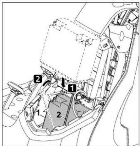 STIHL RT 4082 - Accu inbouwen: - 1