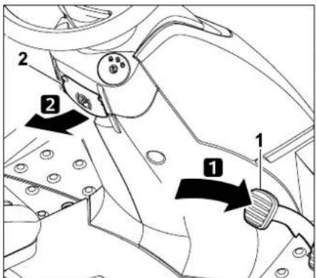 STIHL RT 4082 - Engaging the parking brake - 1