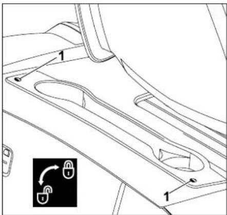 STIHL RT 4082 - Ablagefach öffnen: - 1