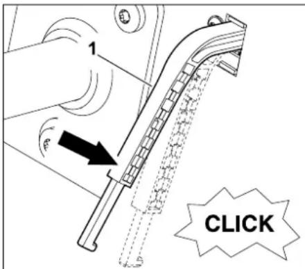 STIHL RT 4082 - Limpar o sensor do nivel de enchimento (cesta de recolha de relva) - 1