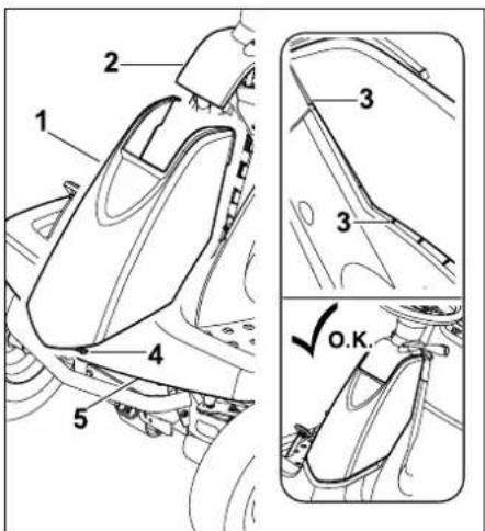 STIHL RT 4082 - Montaggio della copertura del piantone dello sterzo - 1