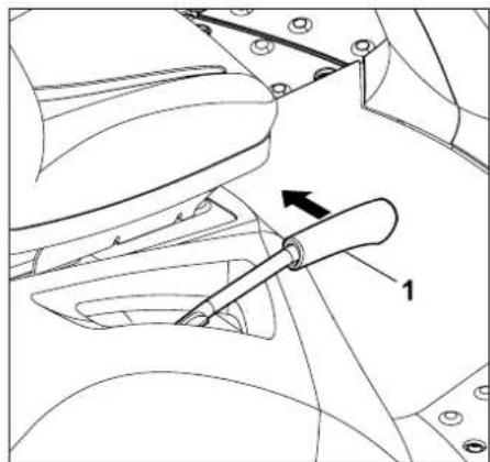 STIHL RT 4082 - Hebel Schnitthöhenverstellung entriegeln - 2