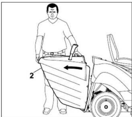 STIHL RT 4082 - Removing the grass catcher box - 2