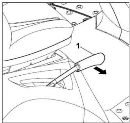 STIHL RT 4082 - Hebel Schnitthöhenverstellung verriegeln - 1