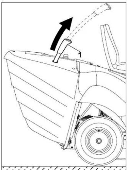 STIHL RT 4082 - Alavanca de esvazioso da cesta de recolha de relva - 1