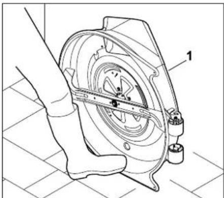 STIHL RT 4082 - Placing the mowing deck in safe position for checks: - 1