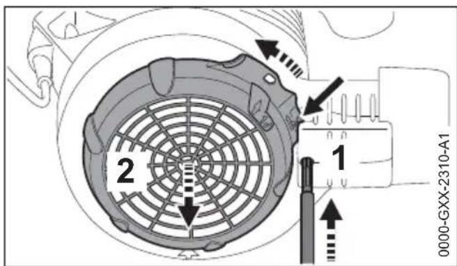 STIHL SHE 71 - Montaggio del tubo di aspirazione - 1