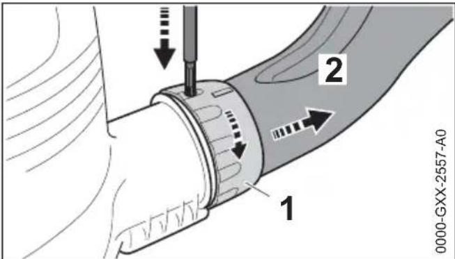 STIHL SHE 71 - Kniestuk demonteren - 1