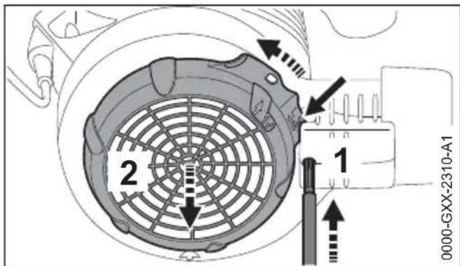 STIHL SHE 71 - Montage du tube d'aspiration - 1