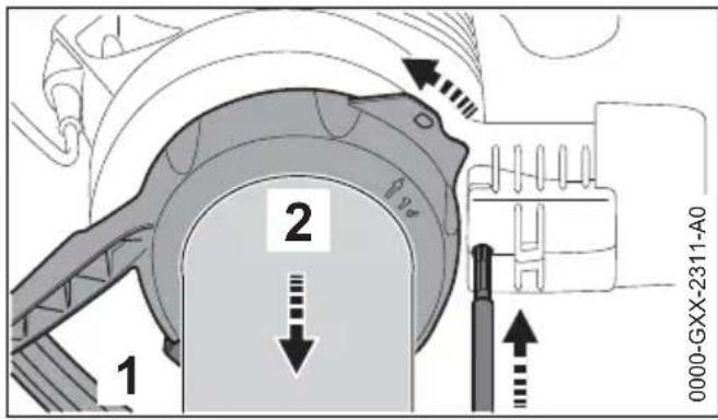 STIHL SHE 71 - Smontaggio del tubo di aspirazione - 1