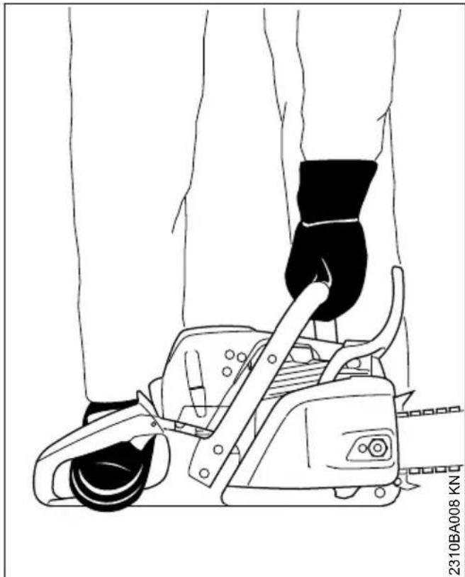 STIHL MS 231 C - Come tenere la motosega - 1