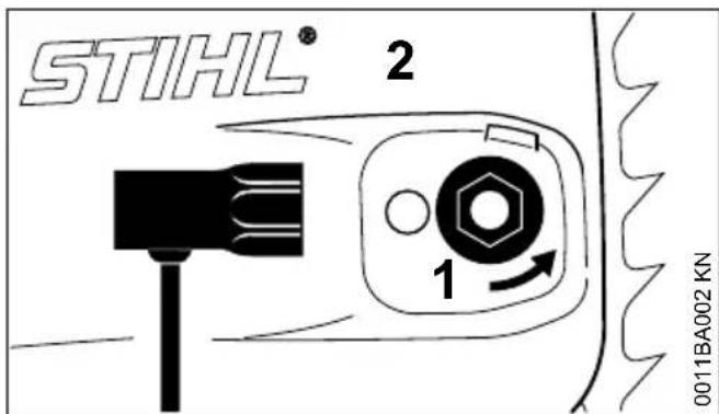 STIHL MS 201 TCM - Kettenraddeckel abbauen - 1