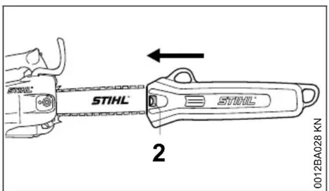 STIHL MS 201 TCM - Riparo antiperdita per catena - 2