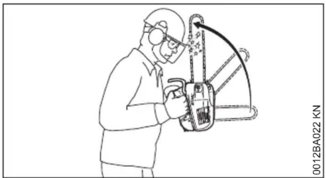 STIHL MS 201 TCM - Danger en cas de rebond - 2